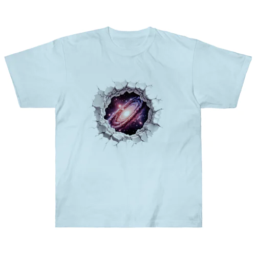 トリックアート「宇宙」 ヘビーウェイトTシャツ