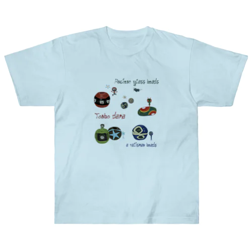 glass bead　トンボ玉33 ヘビーウェイトTシャツ