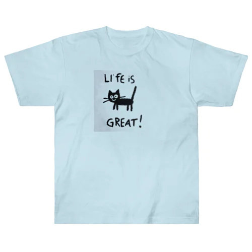 Life is Great !　素晴らしき人生🎵 ヘビーウェイトTシャツ