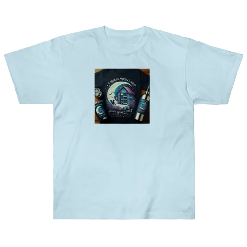 A Dreamy moon night ヘビーウェイトTシャツ