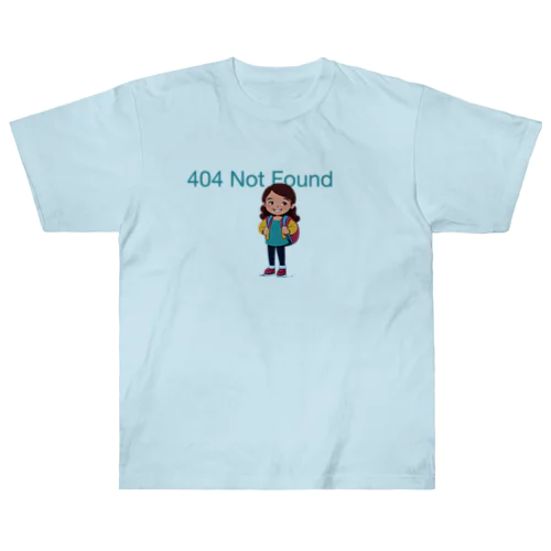 404 Not Found ガール ヘビーウェイトTシャツ