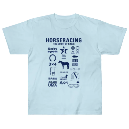 HORSERACING GRAPHICS 紺 Heavyweight T-Shirt