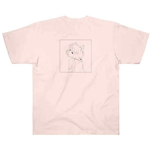 見返り美猫(ver.BOSEN) Heavyweight T-Shirt