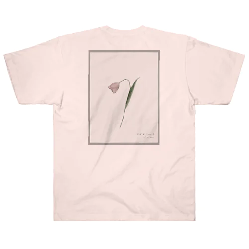 Tulip , shabby chic Greige . ヘビーウェイトTシャツ