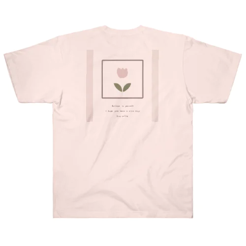 🍑 peach tulip* Heavyweight T-Shirt