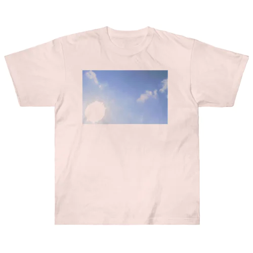 青空、太陽、雲 Heavyweight T-Shirt