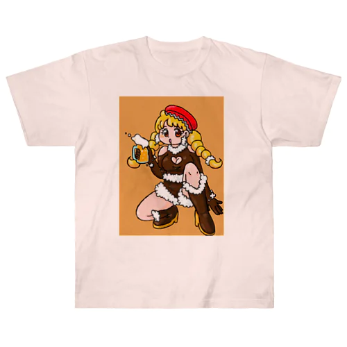 〇ュアアルコール(〇ッピー)オレンジ ヘビーウェイトTシャツ