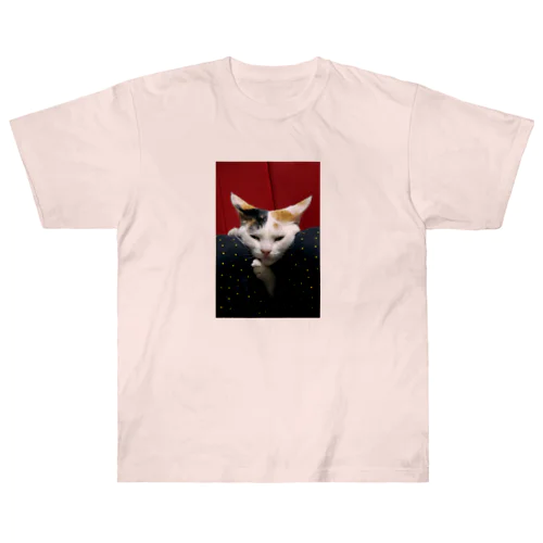 妖怪美少女猫びわちゃん Heavyweight T-Shirt