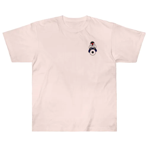 正座の弓道部んちょ（桜文鳥）と星的② Heavyweight T-Shirt