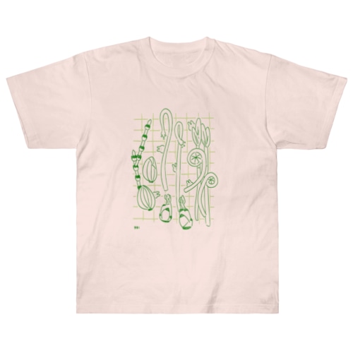 山菜とちいさいうさぎ Heavyweight T-Shirt