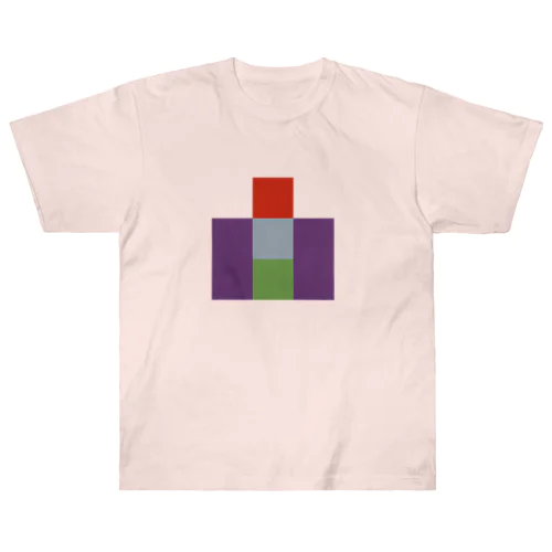 ヒースレジャー - 3×3 のドット絵 ヘビーウェイトTシャツ