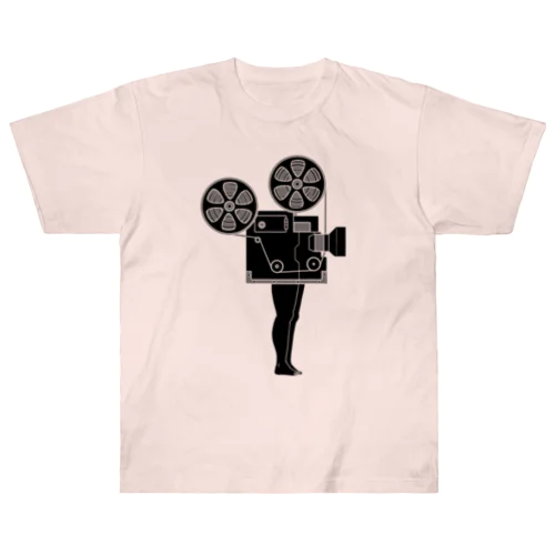 足の生えた映写機 ヘビーウェイトTシャツ