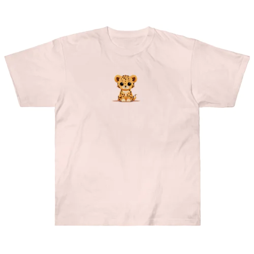 cute cheetah ヘビーウェイトTシャツ