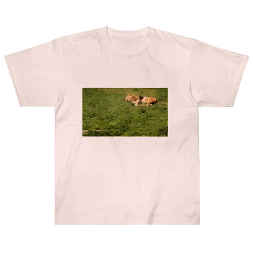 草原のライオン Heavyweight T-Shirt