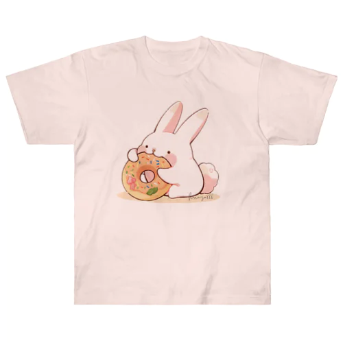 うさぎとドーナツ２ ヘビーウェイトTシャツ