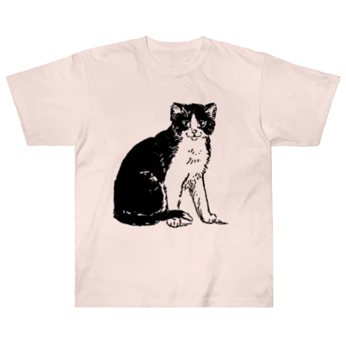 白黒ねこ Heavyweight T-Shirt