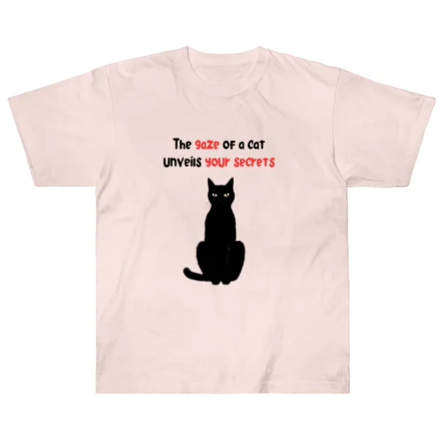 gaze of a cat ヘビーウェイトTシャツ