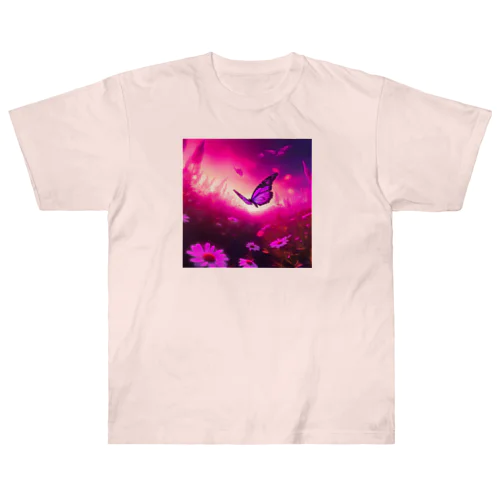 【Neon Animals】お花畑の蝶々🦋 Heavyweight T-Shirt