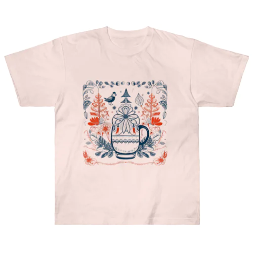 花の詩カップ(The Flower Poetry Cup) Heavyweight T-Shirt