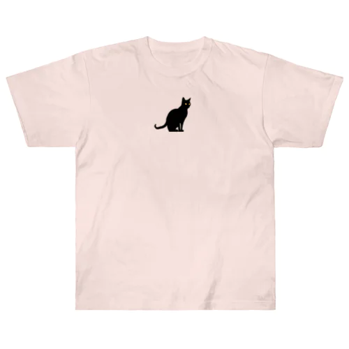 黒猫の思い (=^・^=) Heavyweight T-Shirt