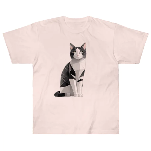 日本の猫　ハチワレさん Heavyweight T-Shirt