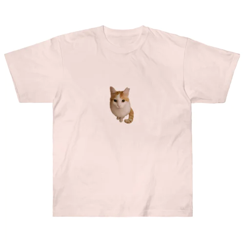 見上げる白い男 Heavyweight T-Shirt