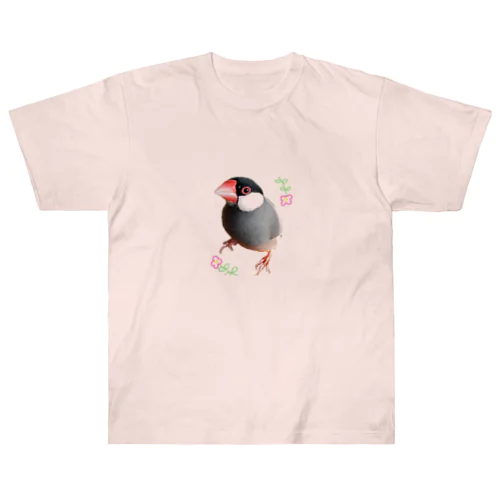 FLOWER文鳥さん ヘビーウェイトTシャツ