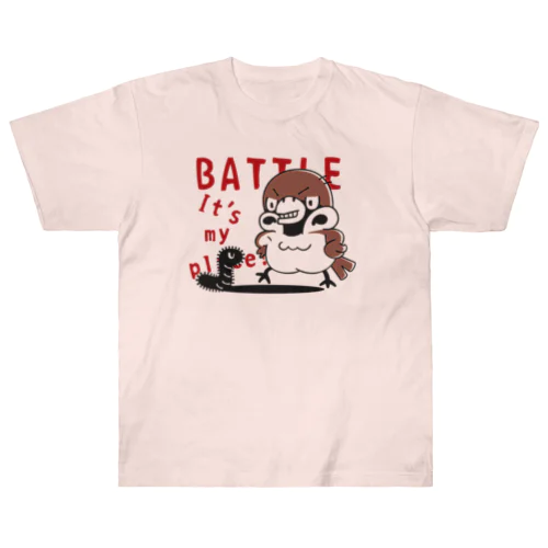 スズメがちゅん　BATTLEちゅん ヘビーウェイトTシャツ