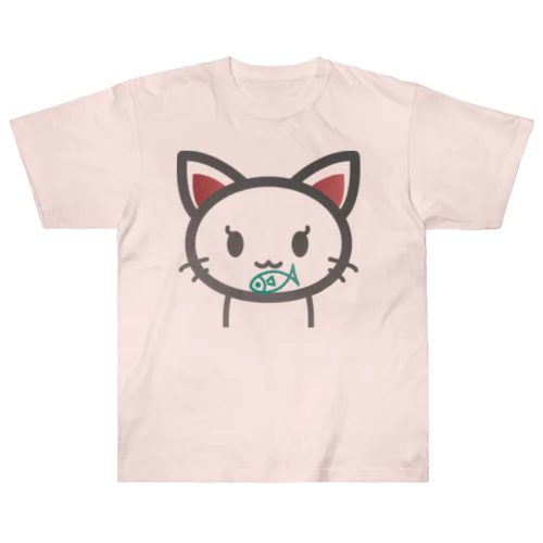 尻猫　かわいい ヘビーウェイトTシャツ