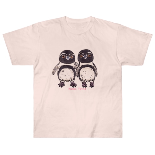 ふたごのフンボルトペンギン Heavyweight T-Shirt