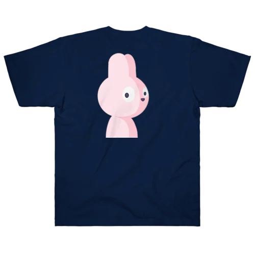 後ろにピンクのウサギ Heavyweight T-Shirt
