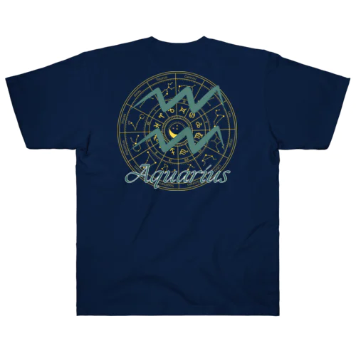 星めぐり《Aquarius ・水瓶座》 ヘビーウェイトTシャツ