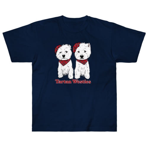 Tartan Westies  Heavyweight T-Shirt