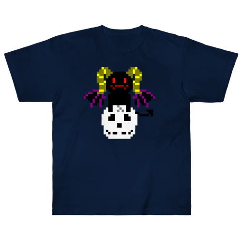 悪魔と髑髏 ヘビーウェイトTシャツ