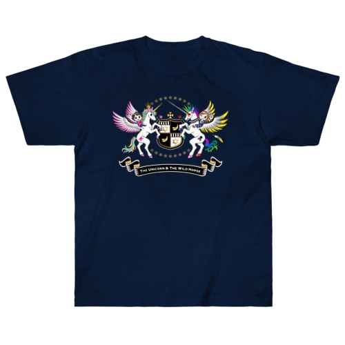 『ユニコーンとあばれ馬！』オリジナルTシャツ☆ Heavyweight T-Shirt