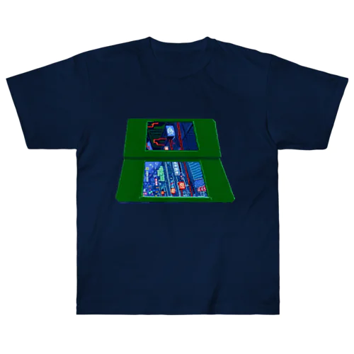 ドット　平成のゲーム機 ヘビーウェイトTシャツ