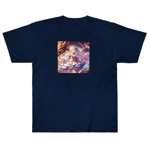 魔法を操る少女と守護龍✨シリーズ① Heavyweight T-Shirt