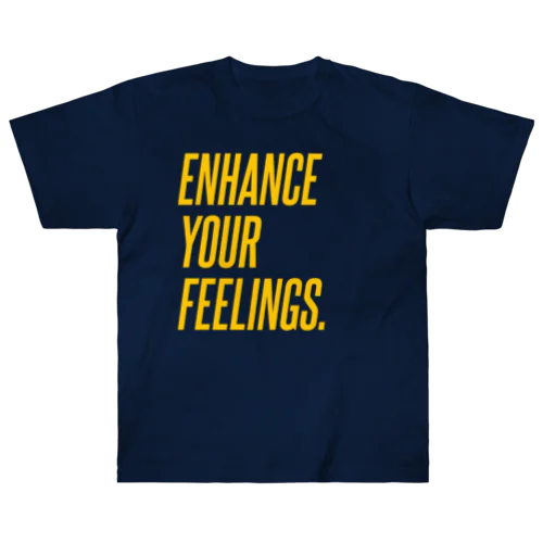 「Feelings」タイポグラフィ[Yellow] Heavyweight T-Shirt