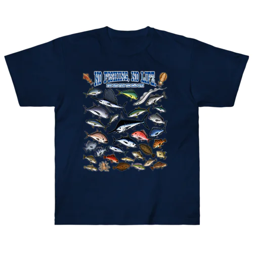 Saltwater fish_3CW ヘビーウェイトTシャツ