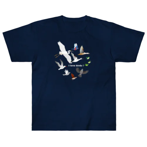 I love birds D 大   ヘビーウェイトTシャツ