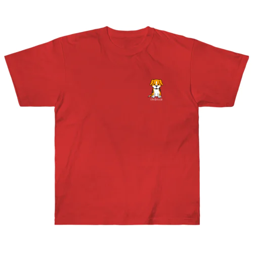 ぽっつんビーグル chibicco (白文字) Heavyweight T-Shirt