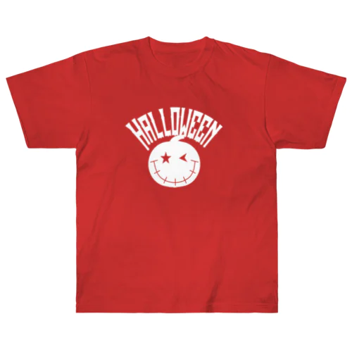 ハロウィン白文字かぼちゃ アーク ジャック・オー・ランタン Heavyweight T-Shirt