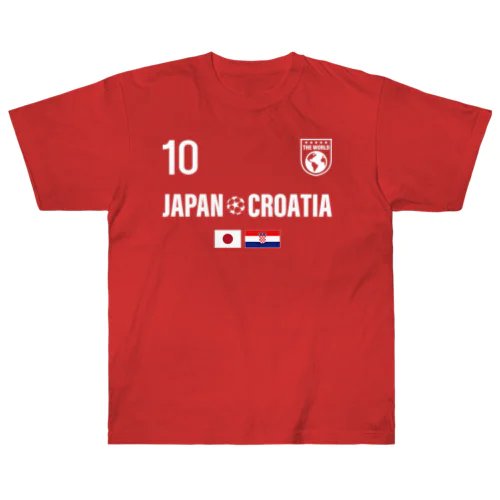 クロアチア ジャパン ワールド サッカー ヘビーウェイトTシャツ