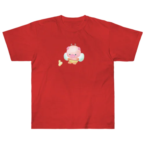 ミツバチぶたさんと蜂の子さん Heavyweight T-Shirt