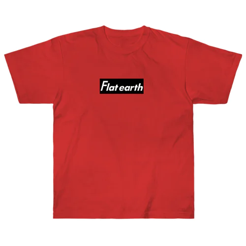 Flatearth Box Logo (BLACK) フラットアース ボックスロゴ(ブラック) Heavyweight T-Shirt