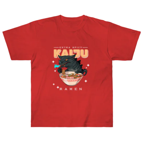 レトロアニメ怪獣ラーメン  ヘビーウェイトTシャツ