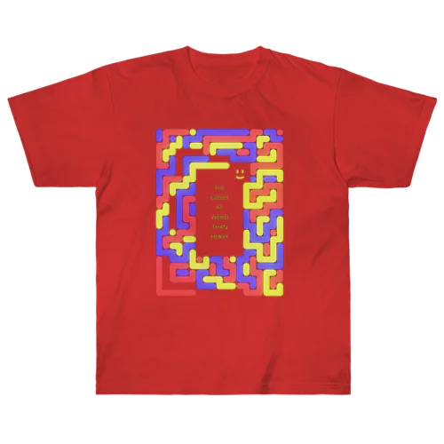 THE GOOD AT WEIRD THAN HEAVY "polyhedral squares" ロゴグッズ Heavyweight T-Shirt