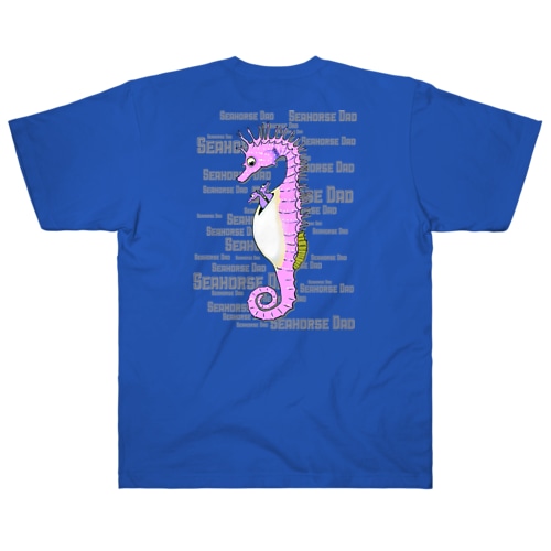 Seahorse Dad バックプリント Heavyweight T-Shirt