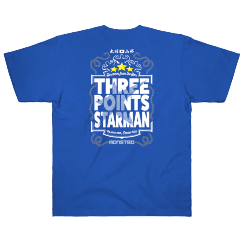 THREE POINTS STARMAN × monstro コラボＴシャツ（濃色） ヘビーウェイトTシャツ