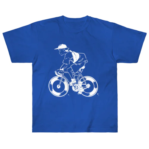 ピストバイクでポタリング Heavyweight T-Shirt